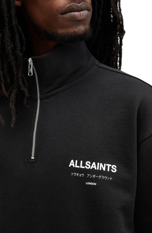 ALLSAINTS ALLSAINTS UNDERGROUND OVERSIZE HALF ZIP PULLOVER