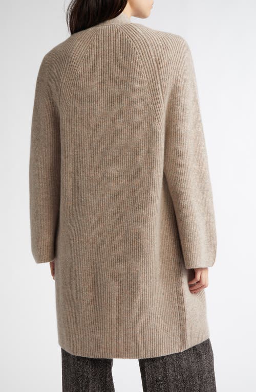 Johnstons Of Elgin Cape Oversize Cashmere Rib Cardigan In Ash