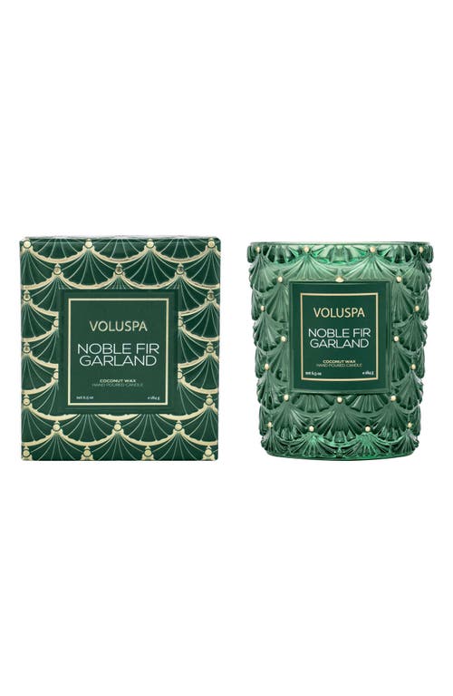 Voluspa Noble Fir Garland Classic Candle In Green