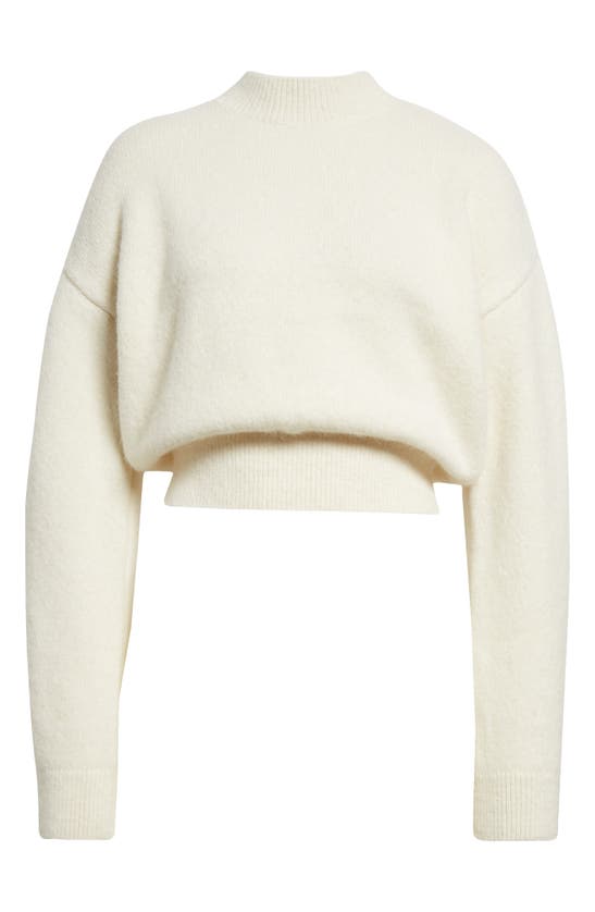 Shop Jacquemus La Maille Logo Jacquard Alpaca & Merino Wool Blend Sweater In Light Beige 130