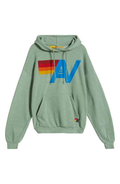 Shop Aviator Nation Logo Graphic Hoodie In Sage