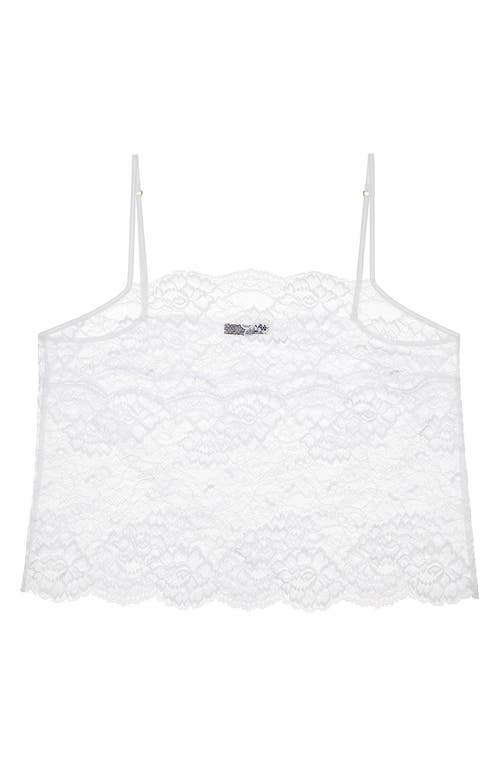 JOURNELLE Isabel Modern Lace Crop Camisole in Blanc 