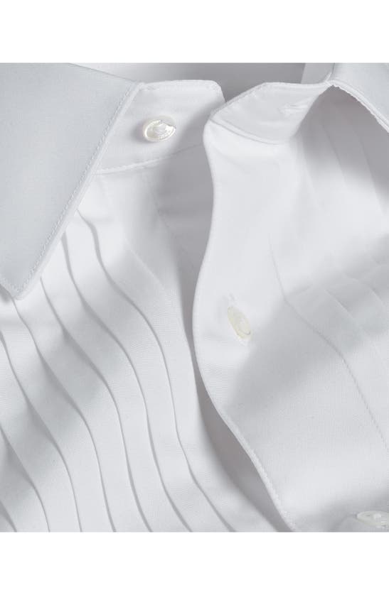 Shop David Donahue Formal Trim Fit Tuxedo Shirt In White