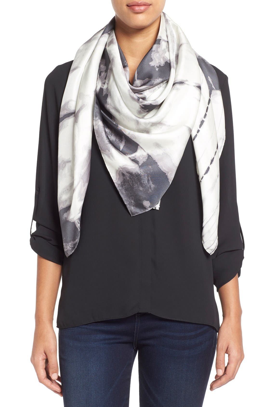 Nordstrom 'Sea Spray' Silk Scarf Nordstrom