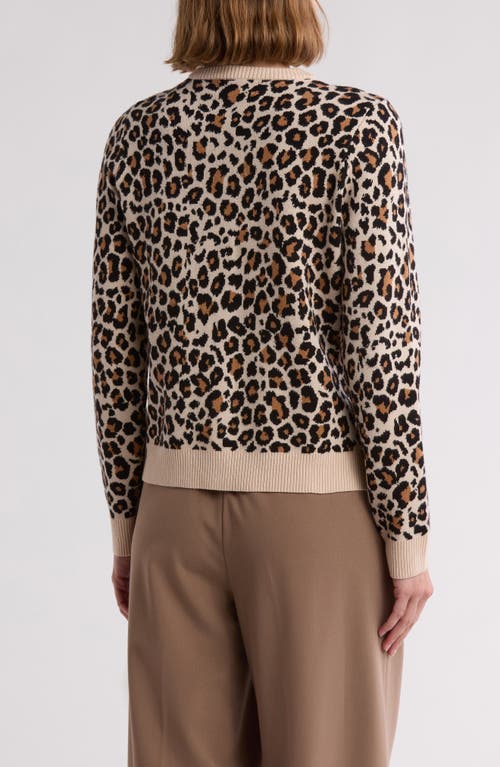 By Design Keira Chest Pocket Cardigan In Leopard