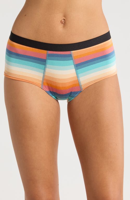 Shop Meundies Cheeky Briefs In Pool Stripes