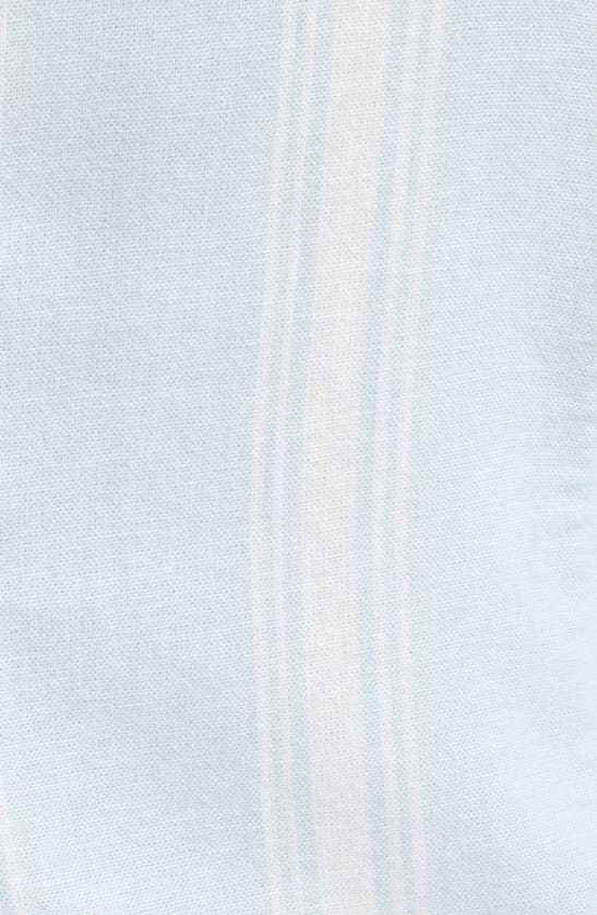 Shop Caslon Stripe Linen Blend Blazer In Blue Skyway Bon Stripe
