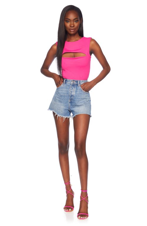 Shop Susana Monaco Cutout Tank Top In Fuchsia