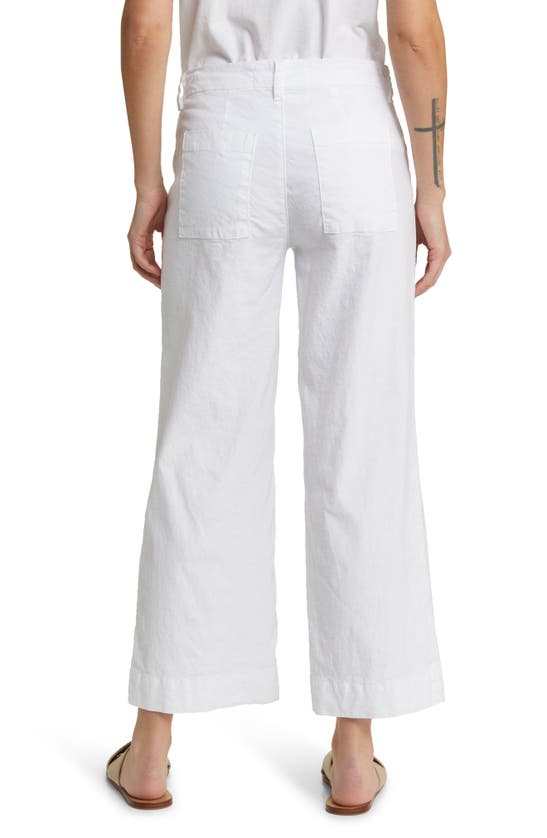 Shop Frank & Eileen Wexford Wide Leg Pants In White Preformance Linen