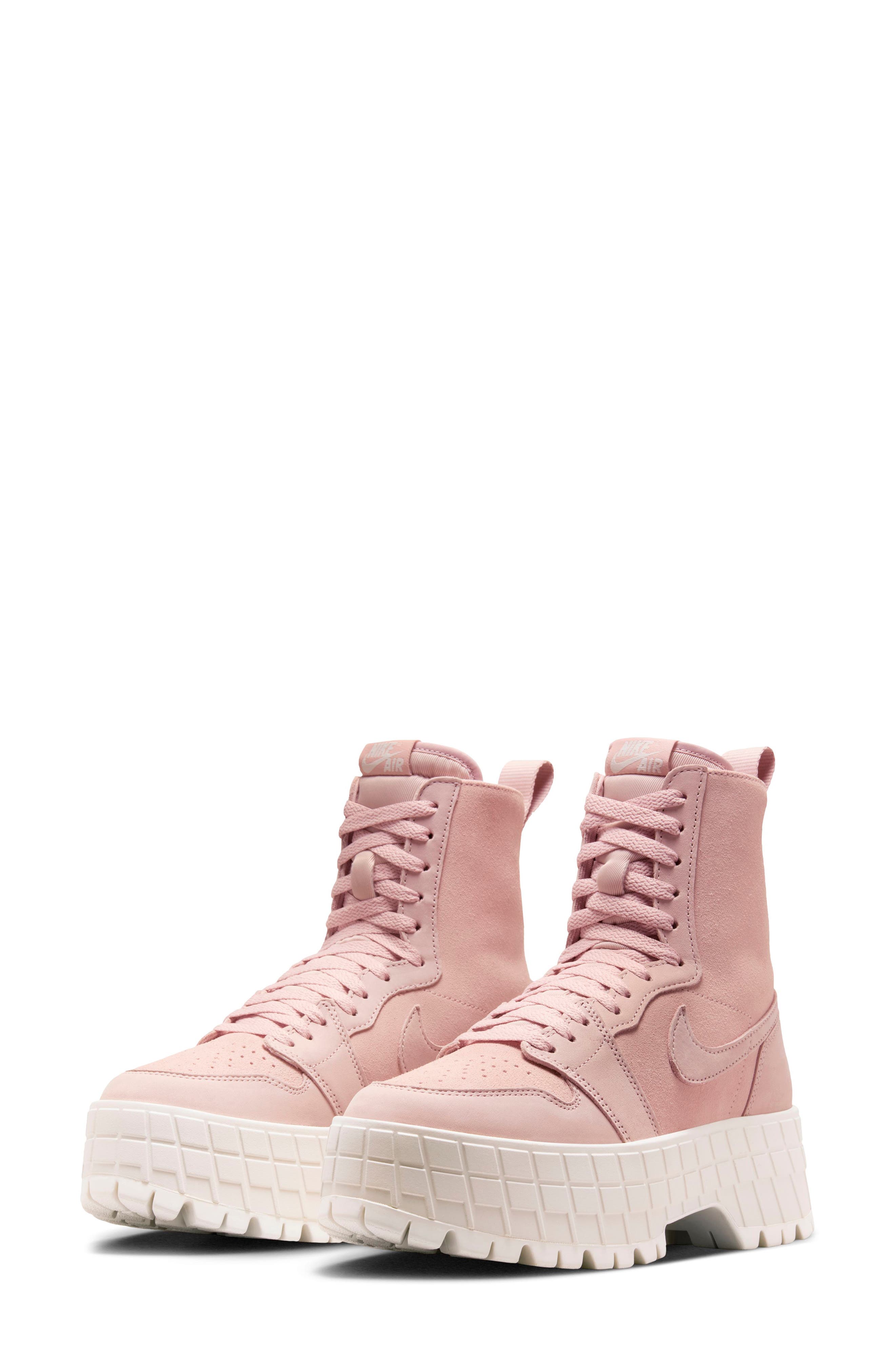 Air Jordan 1 Brooklyn Platform Sneaker in Pink Oxford/Phantom/Pink 