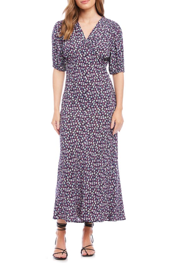 Karen Kane Puff Sleeve Floral Maxi Dress In Daisy | ModeSens