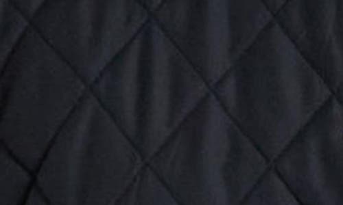 Ralph Lauren Lauren Quilted Faux Shearling Collar Jacket In Dark Navy