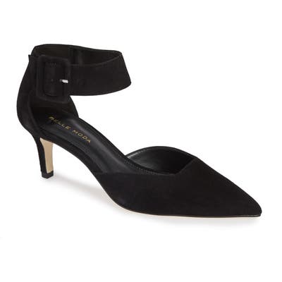 Pelle Moda Kenley Ankle Strap Pump, Black