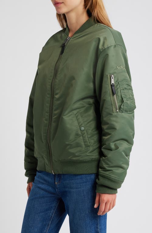 Shop Schott Nyc Nylon Ma-1 Flight Jacket In Sage