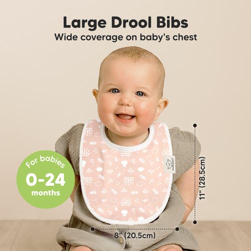 Keababies 8-pack Baby Drool Bibs In Fleur