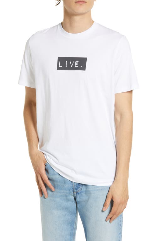 LIVE LIVE Live Pima Cotton Graphic Logo Tee in Whiteout