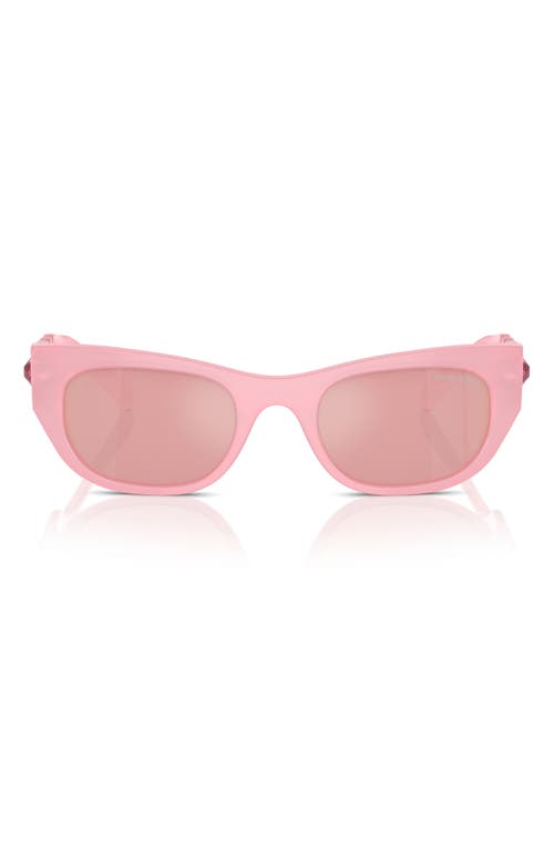 Shop Swarovski 53mm Pillow Sunglasses In Milky Pink