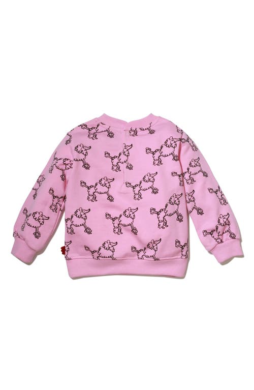 Mon Coeur Poodle Print Sweatshirt In Bonbon/print