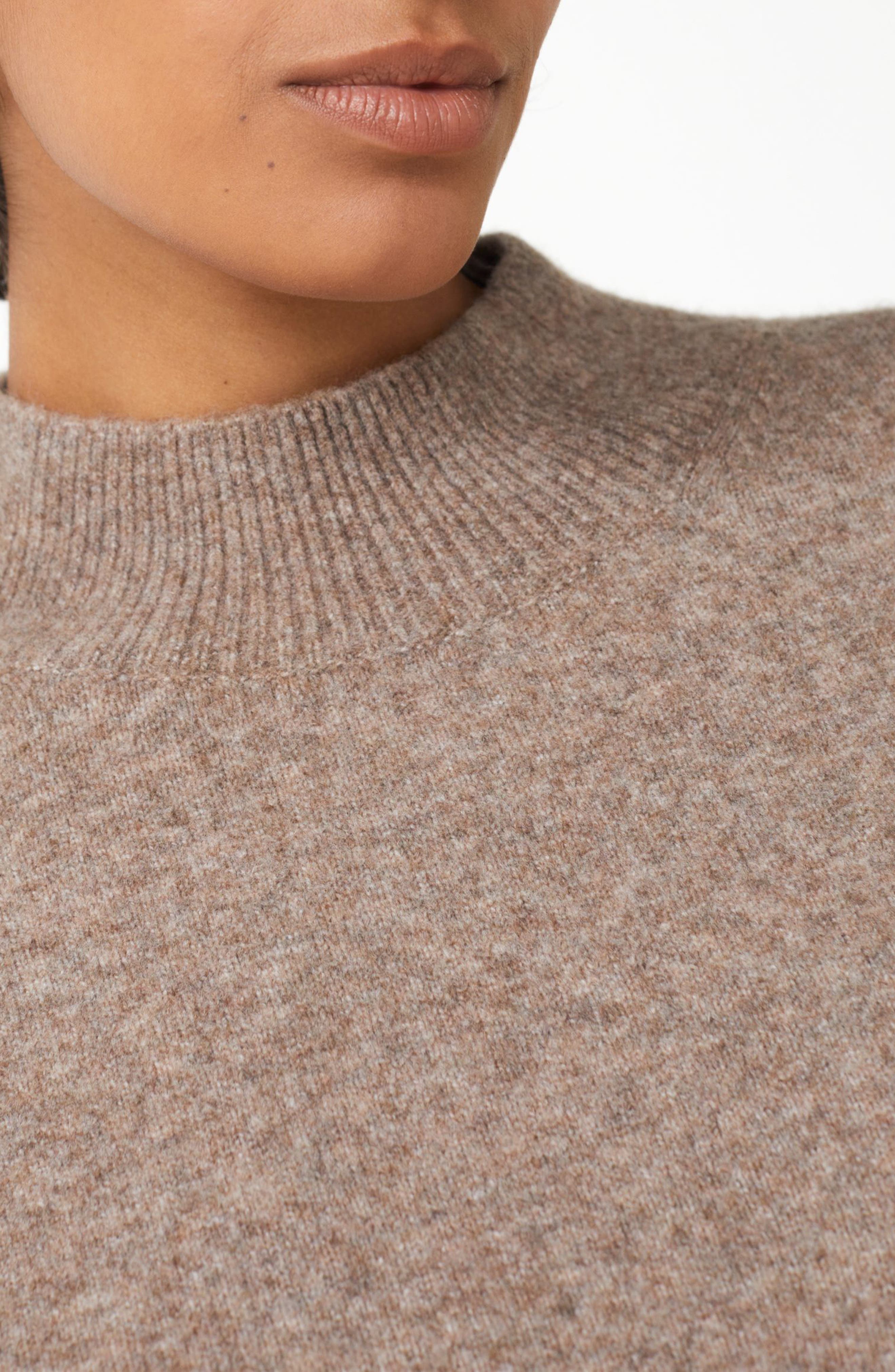 & Other Stories Mock Neck Sweater in Brown Melange | Smart Closet