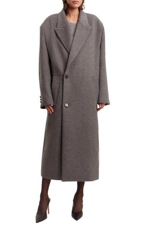 Bardot Oversize Double Breasted Classic Coat in Grey at Nordstrom, Size Small