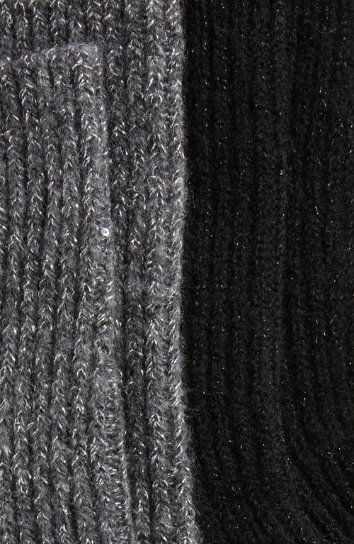 Hue Assorted 2-pack Metallic Sequin Rib Crew Socks In Silver Pack
