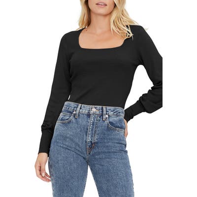 Michael Stars Bishop Sleeve Top, Size One Size - Black