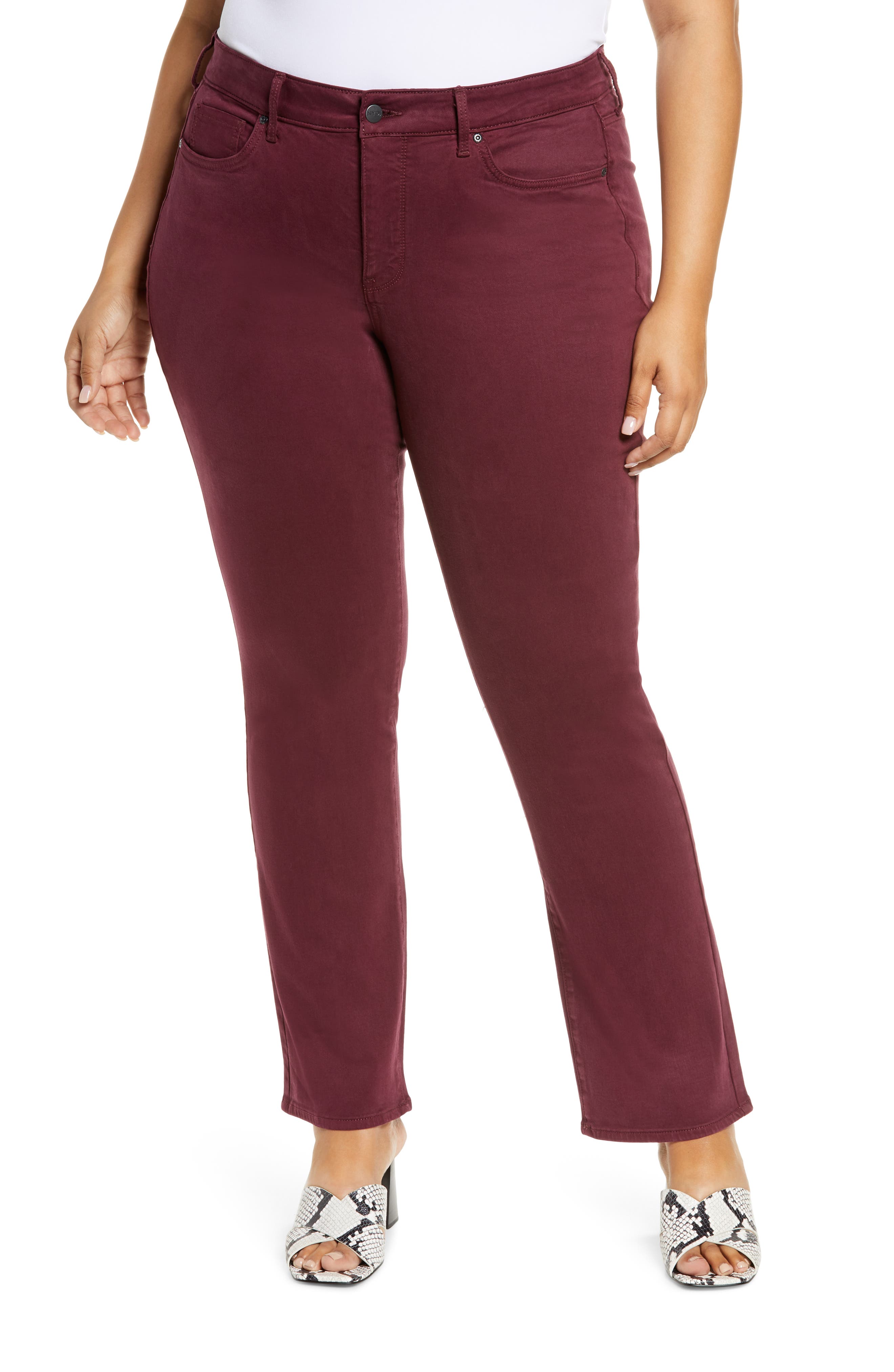 burgundy plus size jeans