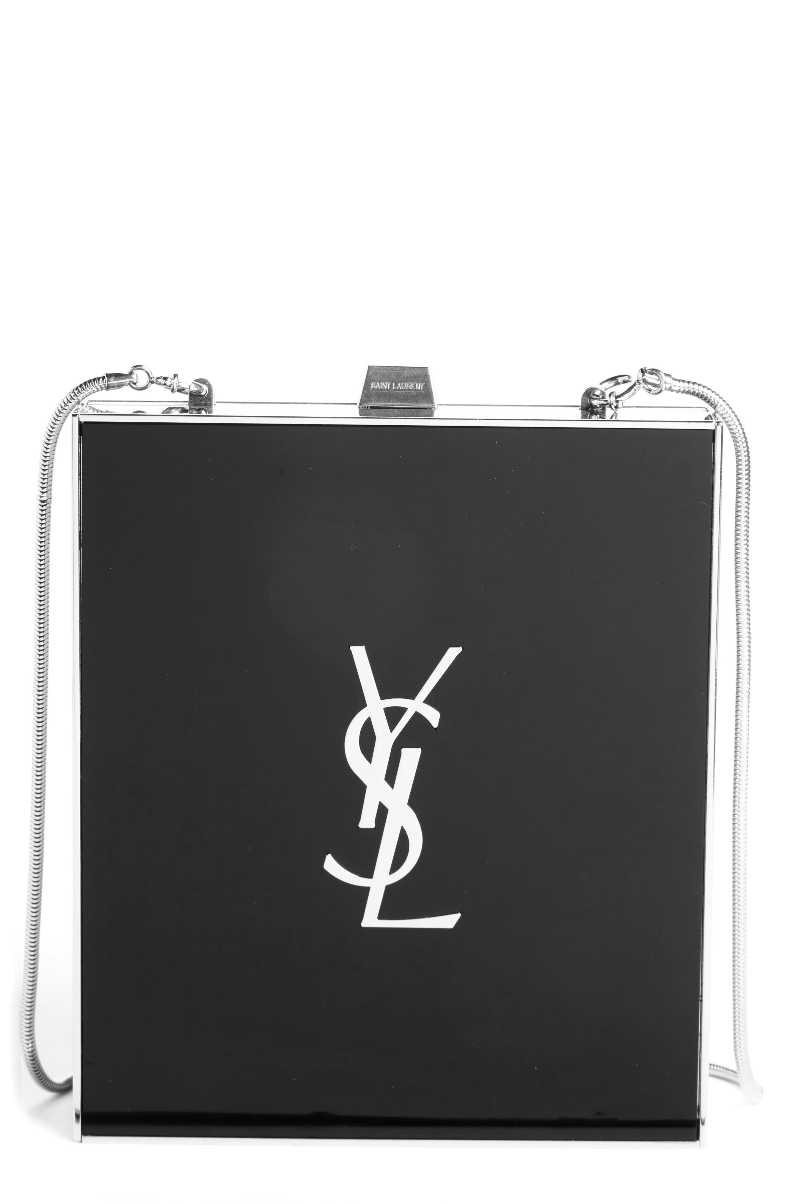 Saint Laurent Tuxedo Plexiglass Clutch Nordstrom