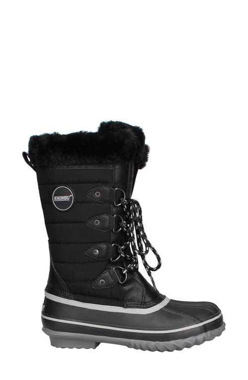 Khombu Denise Faux Fur Lined Boot In Black