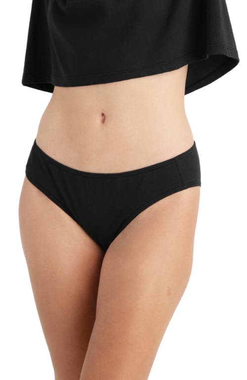 2-Pack Organic Cotton Hipster Briefs in Black