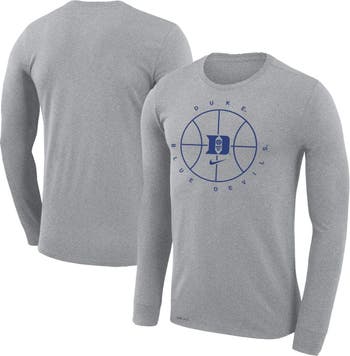 Youth Nike White Duke Blue Devils Basketball Legend Performance Long Sleeve  T-Shirt