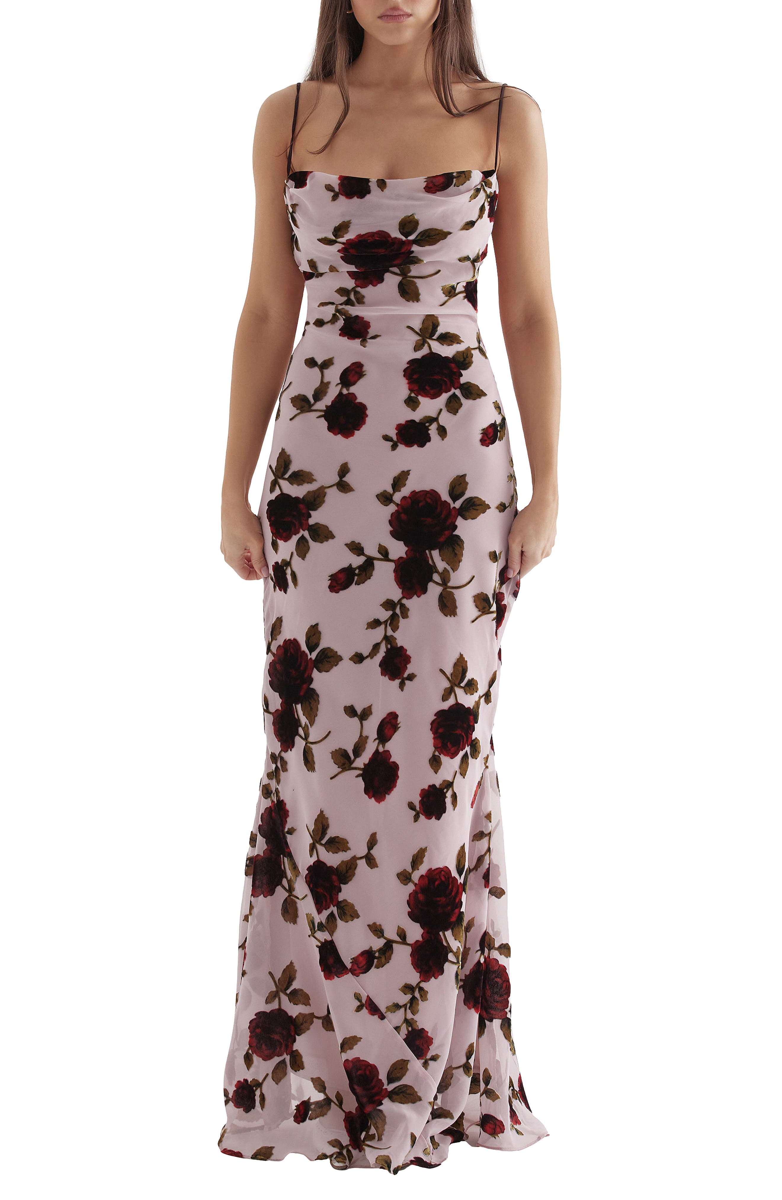 Cowl Neck Floral Dresses for Women