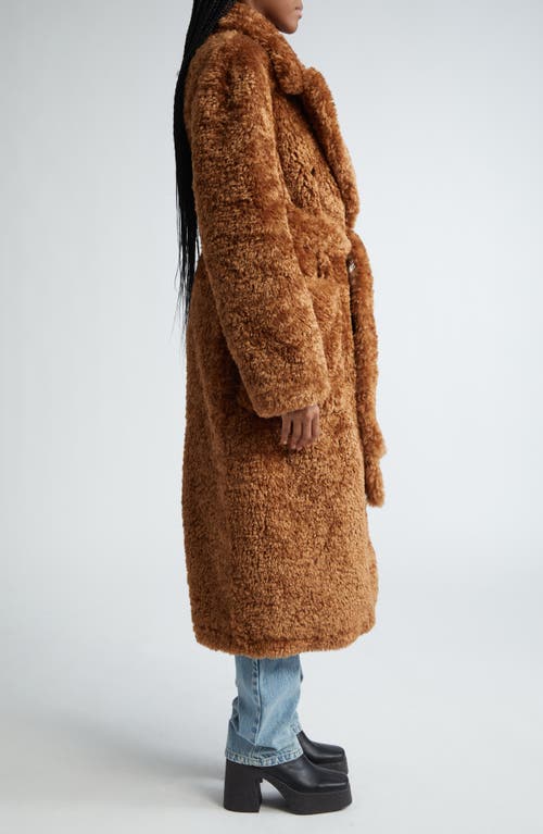 Shop Stella Mccartney Faux Fur Teddy Coat In 2574 - Ginger