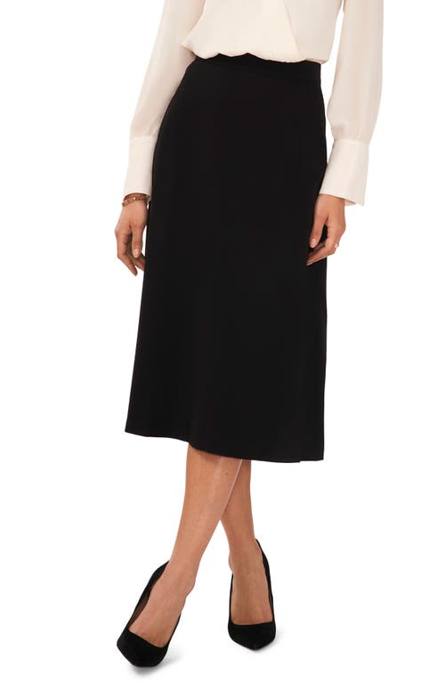 halogen(r) A-Line Midi Skirt in Rich Black