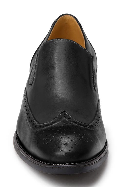Shop Sandro Moscoloni Harris Wingtip Slip-on In Black Leather