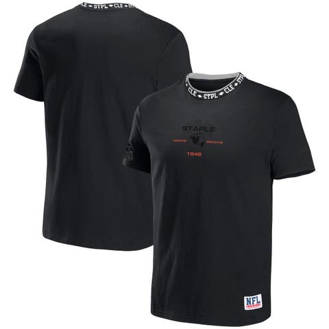 Men's NFL x Staple Black Los Angeles Rams Throwback Vintage Wash T-Shirt
