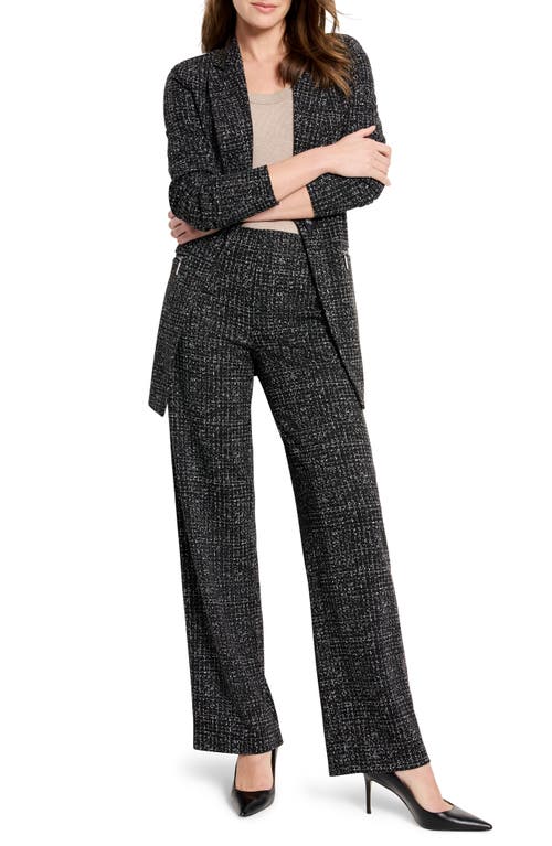 Shop Nic + Zoe Nic+zoe Dotty Grid Zip Pocket Blazer In Black Multi