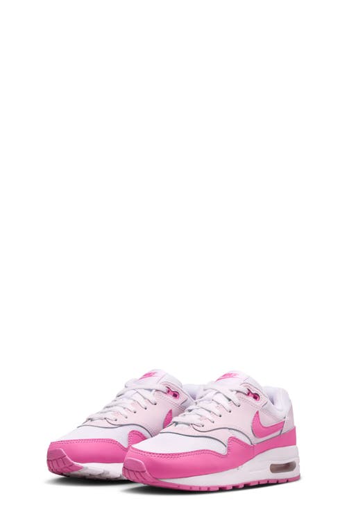 Nike Kids' Air Max 1 Trainer In White/playful Pink/pink