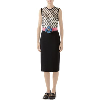 Gucci Gg Macrame Dress, US / 44 IT - Black