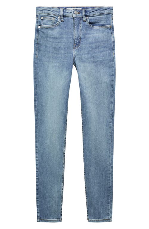 MANGO High Waist Skinny Jeans Medium Blue at Nordstrom
