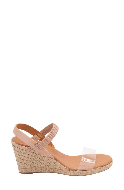 Shop Andre Assous André Assous Alberta Wedge Sandal In Clear/beige