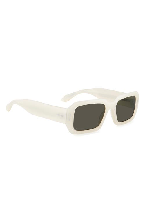 Isabel Marant 53mm Rectangular Sunglasses In Pearl White/grey
