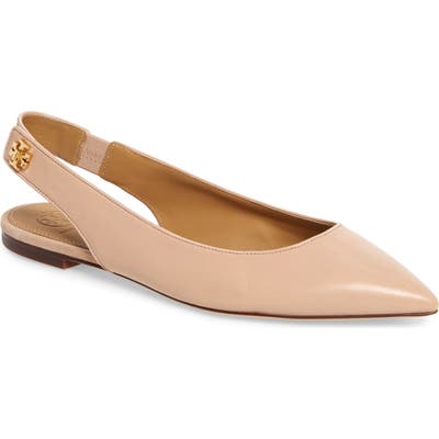 Tory Burch Kira Slingback Pointy Toe Flat, Pink