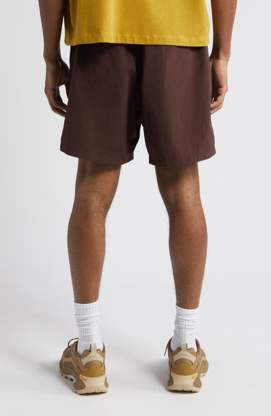 Shop Obey Easy Eyes Nylon Shorts In Java Brown