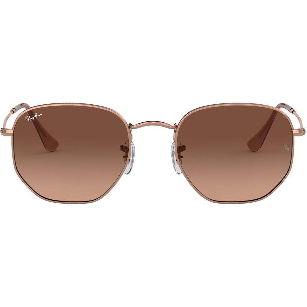 Ray Ban Ray-ban 51mm Geometric Sunglasses In Brown