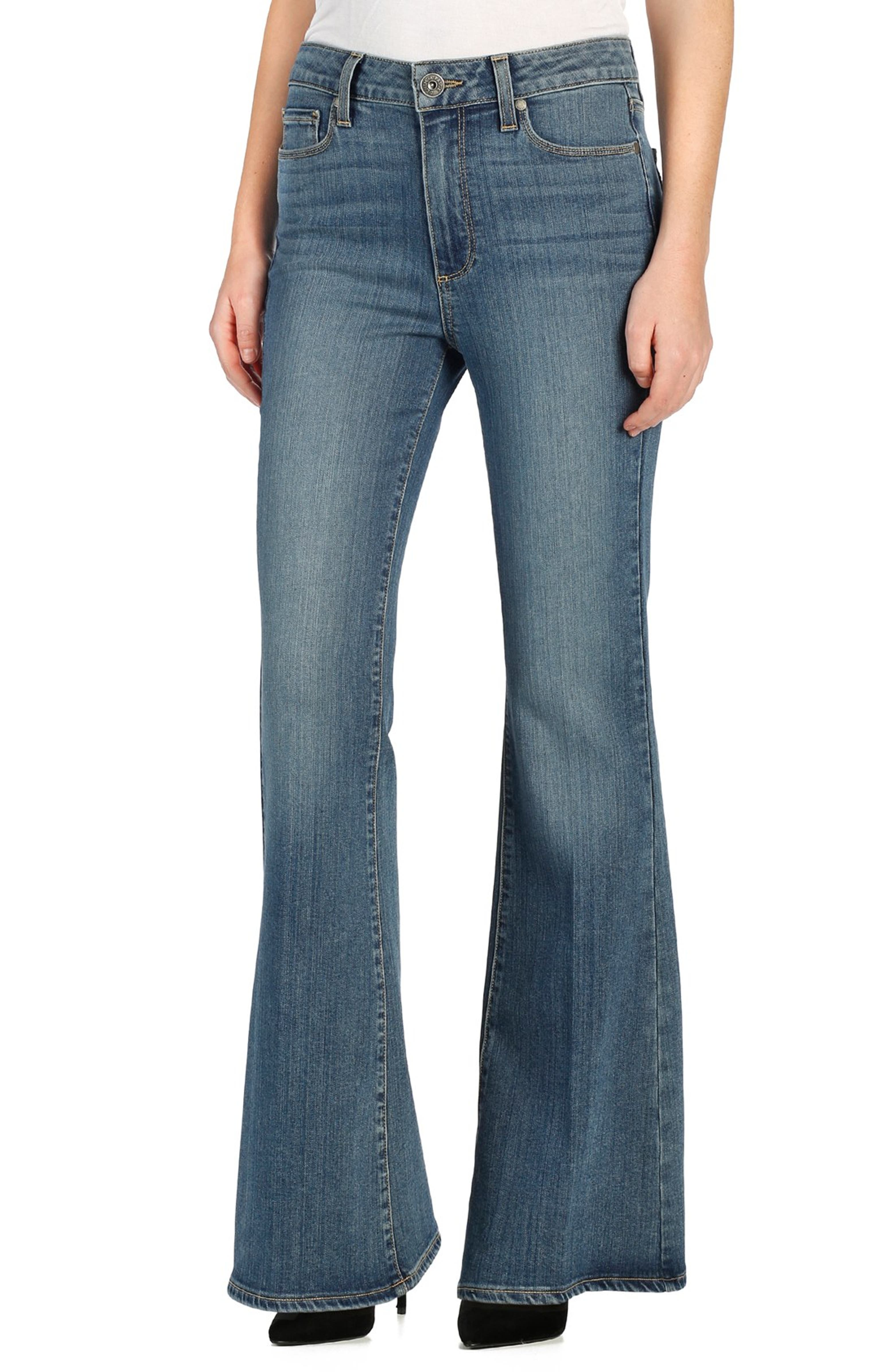 PAIGE 'Bell Canyon' High Rise Flare Jeans (Ellington) (Petite) | Nordstrom