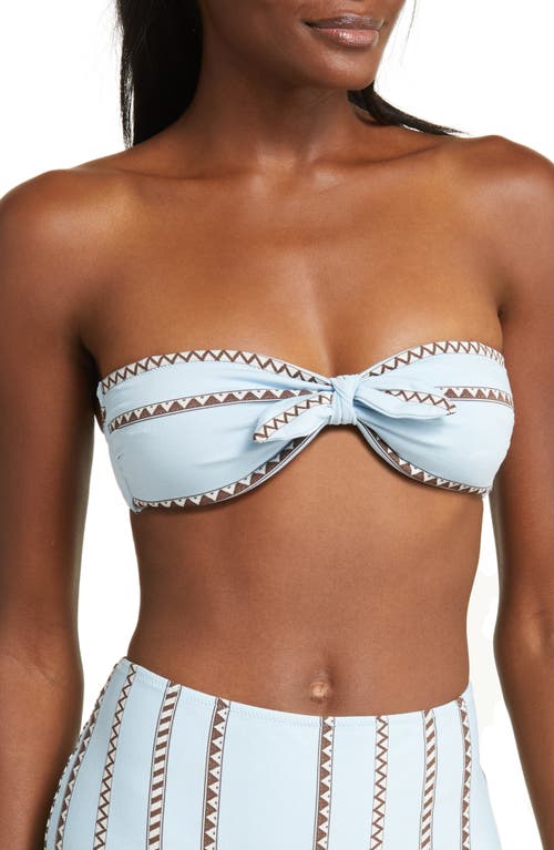 lemlem Ava Bandeau Bikini Top Tutu Blue at Nordstrom,