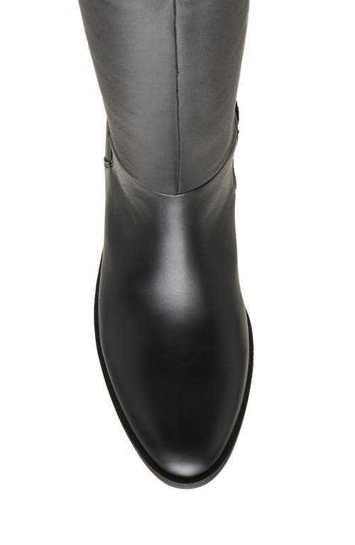 Shop Blondo Monique Waterproof Wedge Boot In Black Leather/stretch