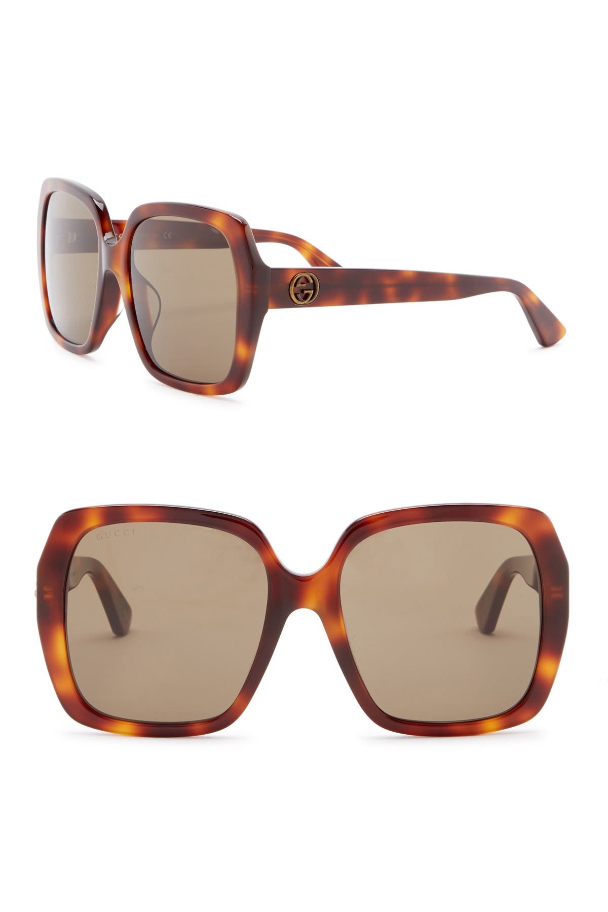 gucci 55mm oversized square sunglasses