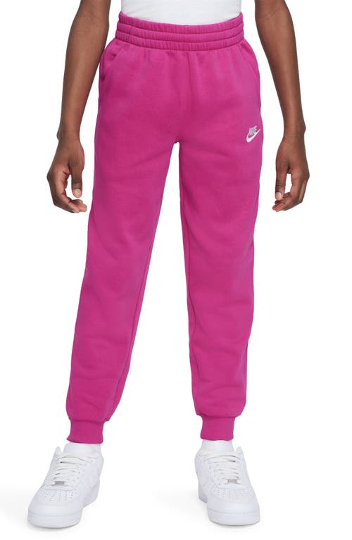 Nike Kids' Club Fleece Joggers In Fireberry/white